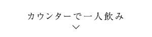 カウンターでしっぽりと一人飲み